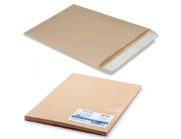 Конверт-пакеты С4 плоские (229х324 мм), до 90 листов, крафт-бумага, отрывная полоса, КОМПЛЕКТ 25 шт., 161150.25